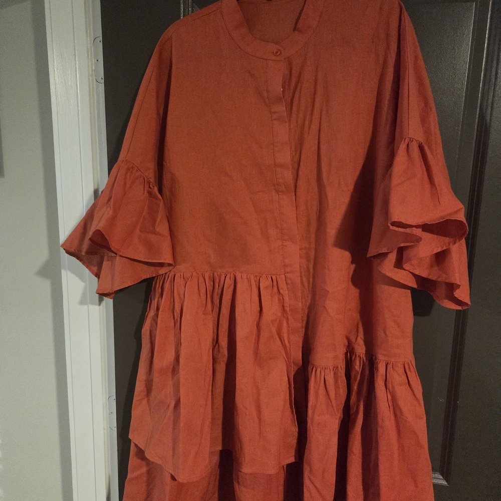 Elegant Orange Women's Dress